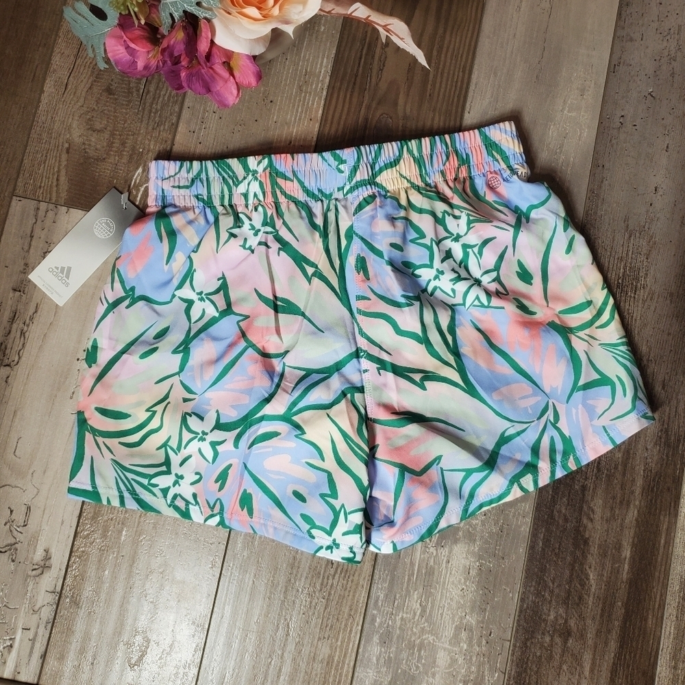 NWT Adidas Aeroready Girls Regular Fit Floral Athletic Shorts Size XL 16 - Picture 14 of 15